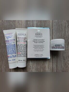 Kiehl's Ultra Facial Cleanser + Hand Salve + Triple Acid Peele + Facial Cream